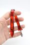 Handcrafted Fish Model Red Black Crimped Amber Prayer Beads - 5