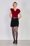 Women's thick Belt mini skirt - black - 3