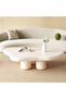 Modern Irregular Coffee Table Beige - 4