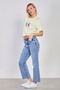 Women's Lemonade Written Cropped T-Shirt - Yellow - 4