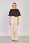 Women's Waist Tie-Detail Linen Loose Pants - Natural - 2