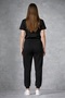 Women's Casual Sports Set Leopard Heart Patterned T-Shirt Tracksuit Set Wide Cut Cotton Piece Oversized - 2
