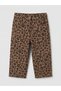 Brown Regular Fit Baby Girl Gabardine Pants - 2