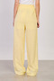 Women's Waist Tie-Detail Linen Loose Pants - Yellow - 5