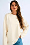 Women's Relax Cream Fit Comfortable Cut 100% Cotton Long Sleeve Crew Neck Basic T-Shirt