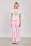Women's Palm Beach Written T-Shirt - Ecru - 4