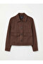 Nevavm Shirt Collar Women's Suede Look Jacket with a Difference - 5