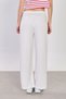 Women's Elastic Waist Wide-Leg Pants - Ecru - 5