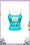 حزام Blue Adventure Time BMO Y2K بقصة قصيرة