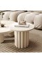 Modern Round Coffee Table Set 2 Pieces White - 2