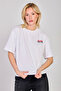 Women's Chest and Back Printed T-Shirt - White - 4