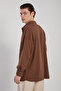 Men's Regular Fit Shirt - Brown - 5