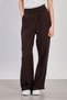 Women's Waist Tie-Detail Cotton Pack Loose Pants - Brown - 2