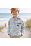 Boy's Shirt Hooded Striped – 100% Cotton , Stretchy and Thin Fabric - 7