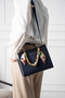Women's Stylish Handbag and Shoulder Bag Shopper with Scarf Detail, Suitable for Daily & Special Use - 4