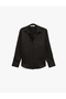 Regular Fit Long Sleeve Classic Collar Buttoned Satin Shirt - 2