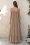Women's Embroidered Long Dress with Straps – Italian Model Loose Summer Dress with Knitted Strap Detail (Stand - 2