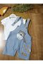 Zürafa Patterned Pocket Detail Jeans Baby Boy Salopet Overalls Gardener 6-9Months, 9-12Months, 12-18Months, 18-24Months - 3