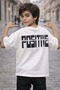 Always Positive! Back Detail Printed Boy's T-Shirt - White - 4-5 Years - 2