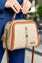 Women's 4-Compartment Long Strap Handbag and Shoulder Bag Crossbody Bag (29X20 cm)