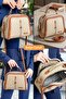 Women's 4-Compartment Long Strap Handbag and Shoulder Bag Crossbody Bag (29X20 cm) - 2