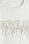 Koçero Brown Stone Washed Denim White Sweatshirt (9-12 Years) - 5