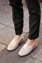 26370013Y Genuine Leather Laser Print Patterned Orthopedic Casual Shoes - 2