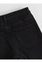 Lcwaikiki Classic Black High Waist Wideleg Women's Jean Pants with Nevavm Difference - S6Em46Z8-J0F - 6