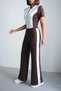 Women's Bitter Brown Color Block Zippered Soft Textured Fabric Tracksuit Set - 4