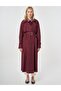 Apolet Detailed Trench Coat Burgundy - 2