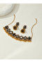 Pack of 2 - Golden Ethnic Necklace and Earrings - 3