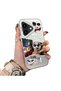 iPhone 16 Plus Compatible Hard Acrylic Back Silicone Edge Lens Protection Case