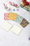 10X10 cm 6-Pack Cardboard Cover Spiral Pocket Notebook Notepad - Flamingo - 6