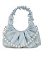 Women's Ruched Handle Crossbody Bag in Powder Blue - 3