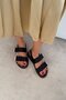 Titan Black Genuine Leather Sandals - 2