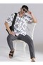Men White Tropical Palm Print Shirt - 6