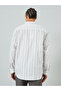 Men White Relaxed Fit Striped Cotton Shirt - 4