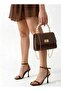 Aci Brown İ Stiletto Heel Women's Single Strap Shoes and Ça Bag Ombi̇n