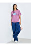 Purple Floral Print Regular Fit T-Shirt - 2