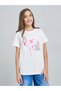 Girls White Cotton Graphic Print T-Shirt - 3