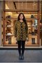 Women's Leopard Printed Piece Long Bearded Knitwear Cardigan with Buttons and Fuzzy Hairs Drapey (Plush) Thick Cardigan - 2