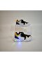 018P Black-White-Yellow Velcro Boys' Sports Shoes - 3