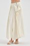 Women's Long Skirt with Front Zipper and Slit Detailed Design - 2