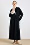 Garni and Accessory Detail Abaya Set Black 9424-Tk - 5