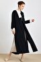 Garni and Accessory Detail Abaya Set Black 9424-Tk