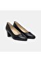Women's Black Desacomfort Leather Classic Block Heel Pack Shoes
