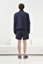 Patterned Dark Blue Thin Jacket - 5
