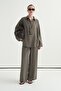 Women's Modal Lace-Up Palazzo Pants Khaki