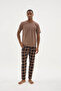 New Season Cotton - Modal Men's Stylish Design Pajama Set - 6
