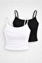 Women's Rope Strap Set of 2 C Cropped Blouse